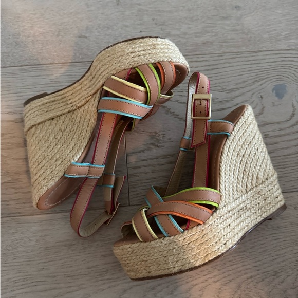 Kate Spade multi color wedge sandals size 6 - Picture 6 of 9
